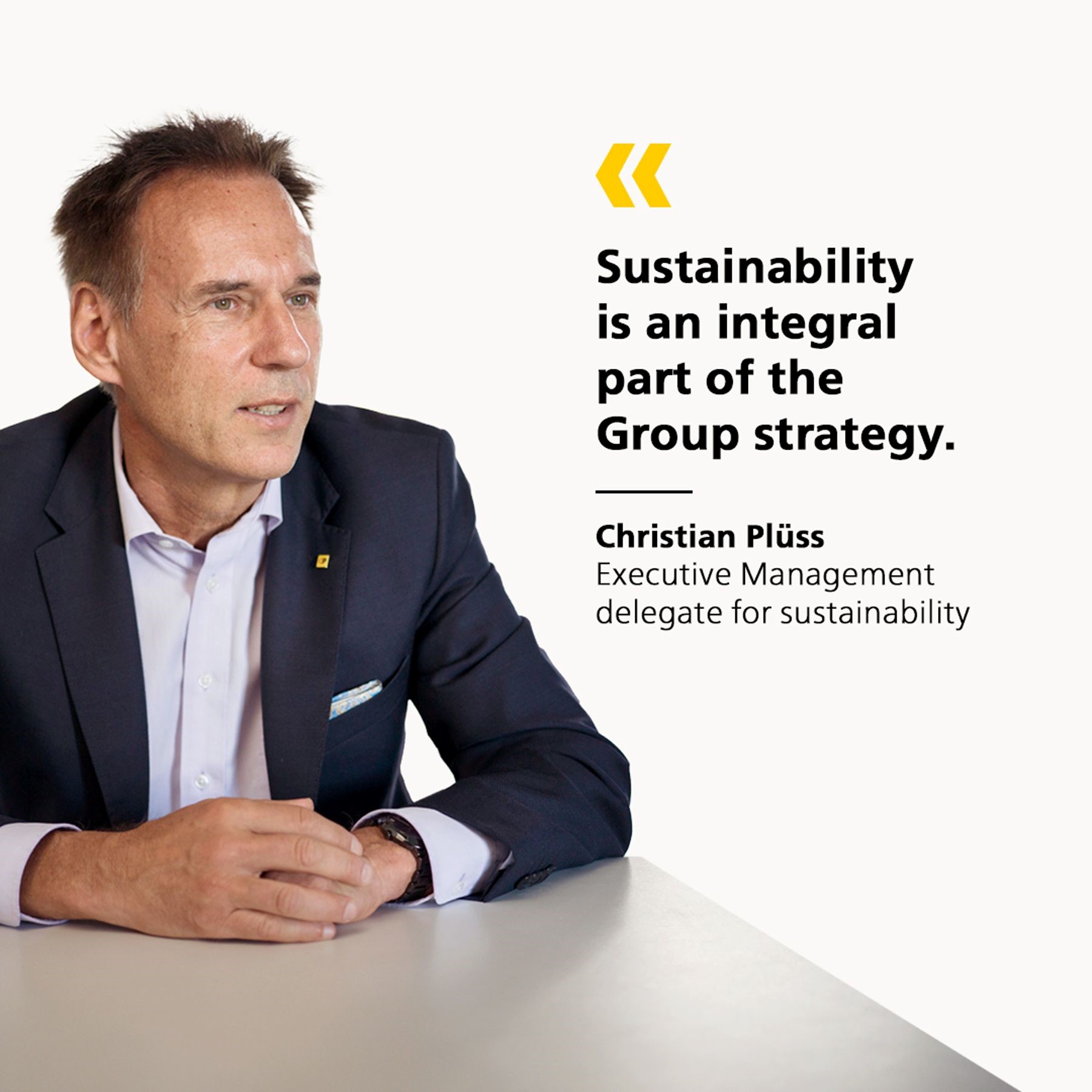 Christian Plüss, Executive Management delegate for sustainability