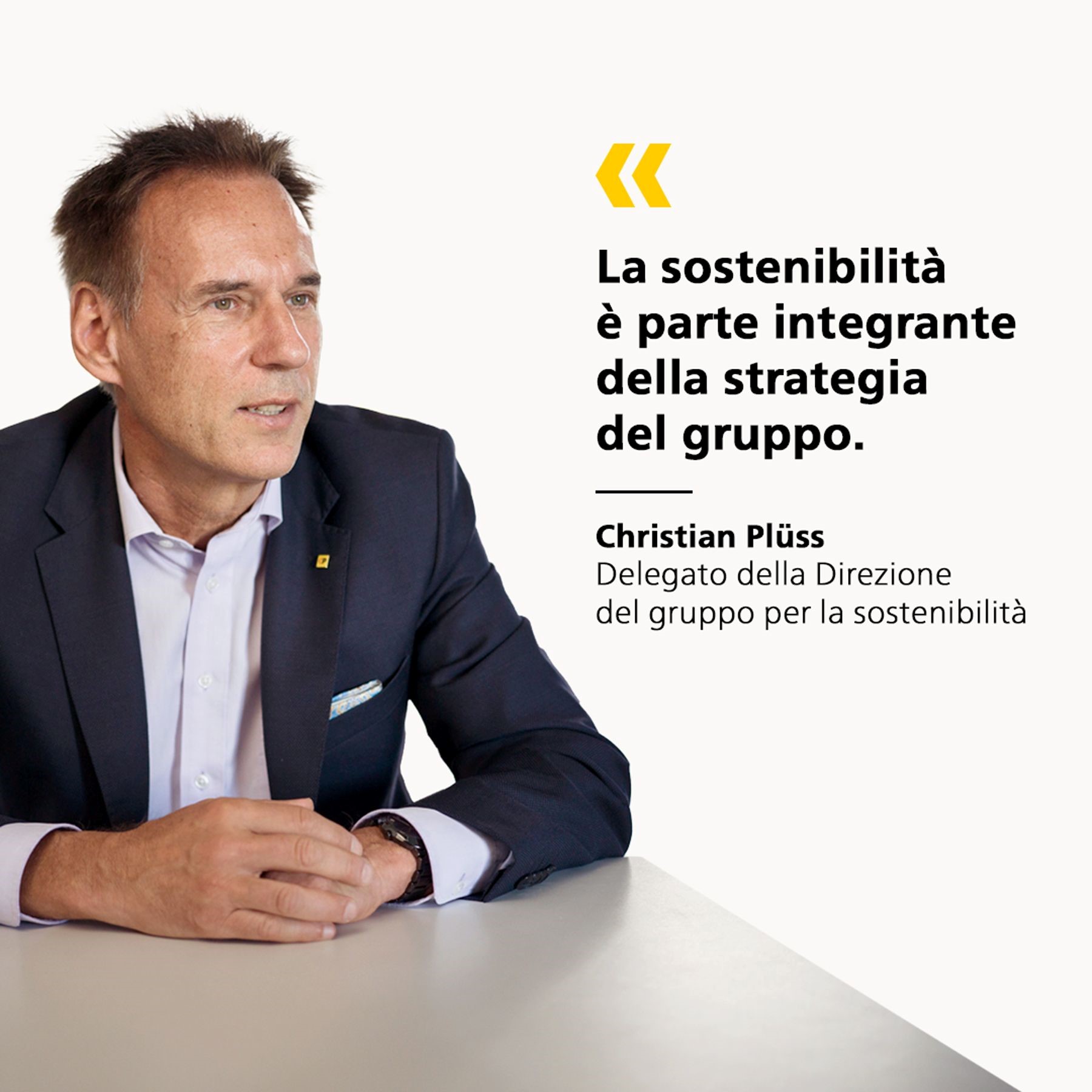 Christian Plüss, Delegato della Direzione del gruppo per la sostenibilità